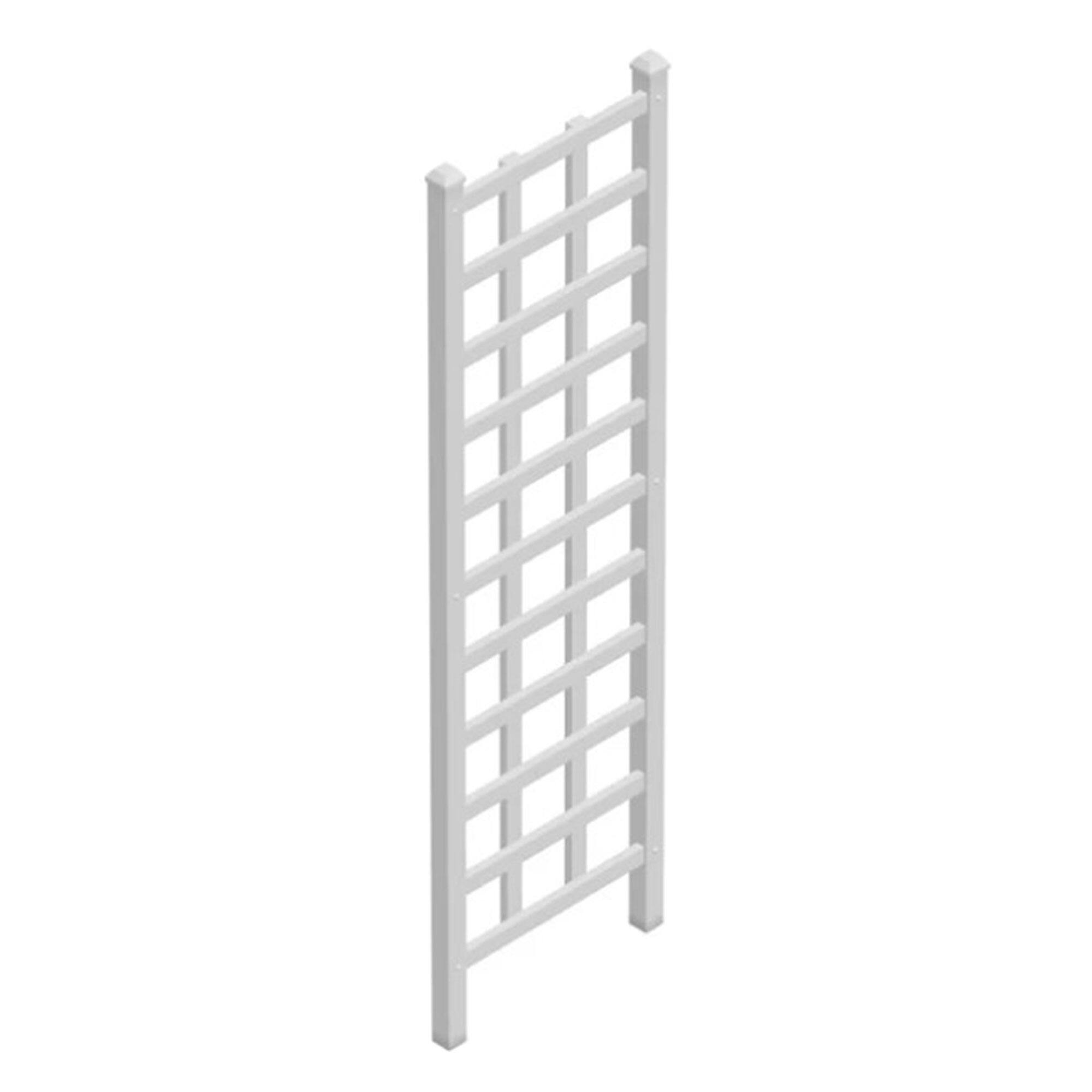 Alt View 5. Dura-Trel - Dura-Trel Providence 22 x 75 Inch PVC Vinyl Outdoor Garden Patio Trellis, White - White.