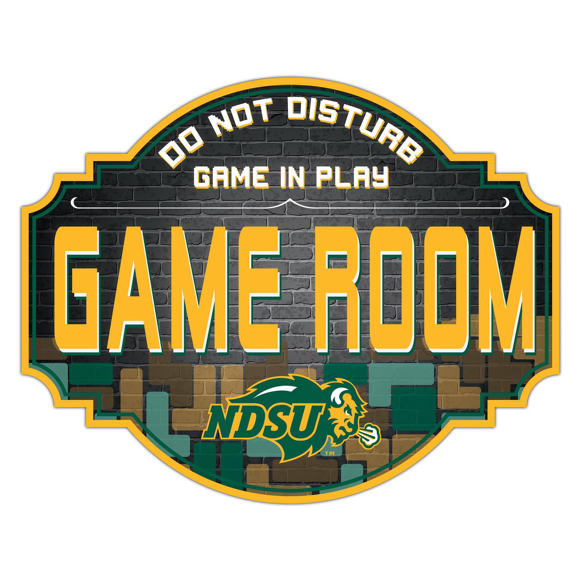 NDSU Bison 12'' Game Room Tavern Sign