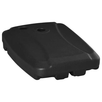 Front. Outsunny - Offset Umbrella Base Portable Square Parasol Weights with Wheels, Water and Sand Filled - Black.