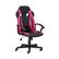 Front. Linon Home Décor - Kendon Faux Leather Gaming Office Chair With Armrests - Pink and Black.