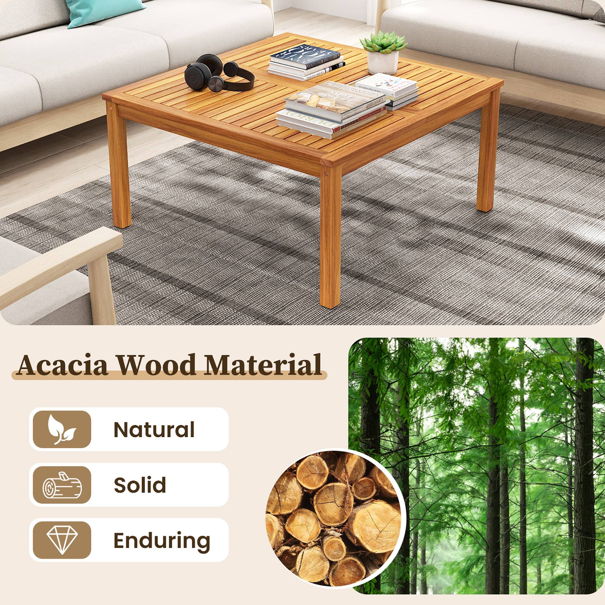Acacia Wood Material

- Natural
- Solid
- Enduring