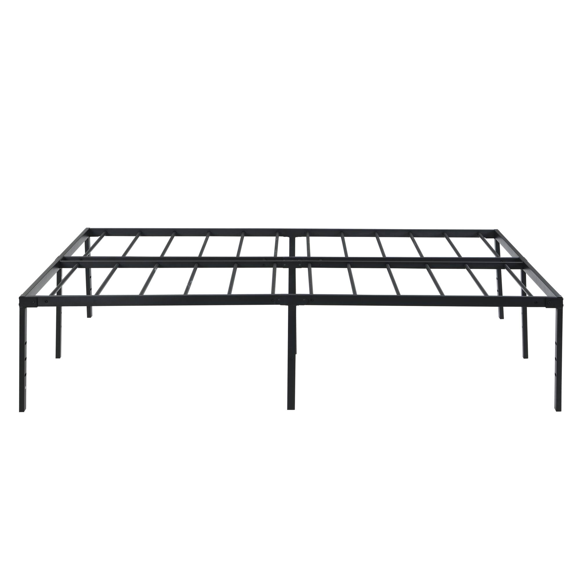Alt View 1. GOODSILO - Heavy Duty King Size Metal Bed Frame with Quick Assembly and Noise-Free Design - Black.