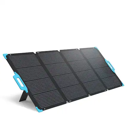 Front. Renogy - 220 Watt Portable Solar Panel - Black.