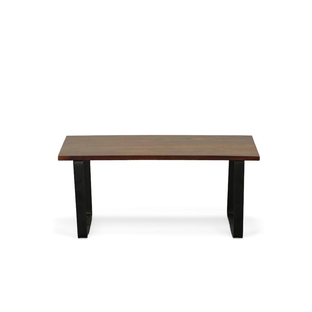 Angle. Carolina Chair & Table - Braden Bench - Chestnut/Black - Chestnut, Black.
