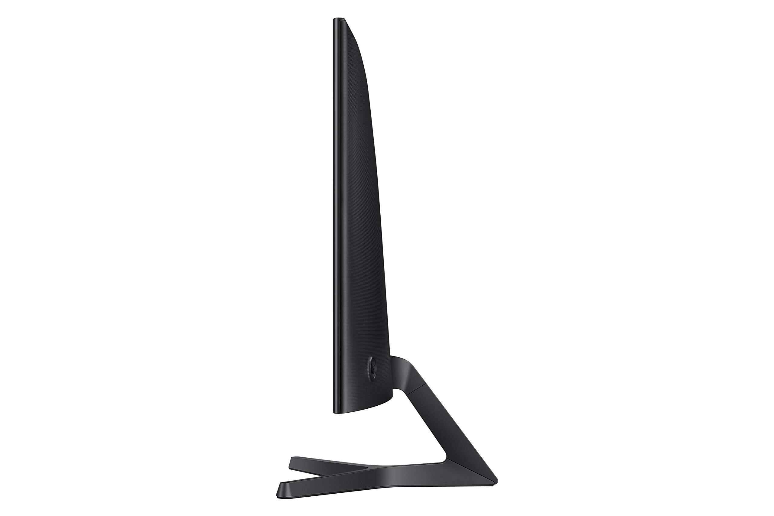 Alt View 4. Samsung - 23.5" CF396 Curved Monitor 1800R Curvature AMD FreeSync 4ms Response Ultra-Slim Wide Viewing Angle - Black.