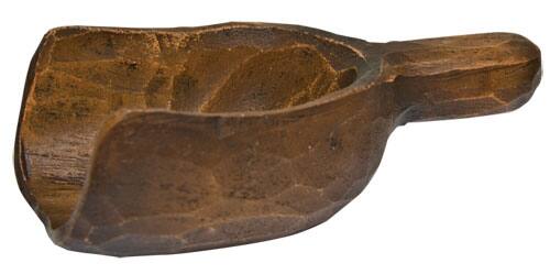 Front. BreeBe - Treenware Mini Scoop - Brown.