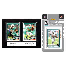 C&I Collectibles - Miami Dolphins 6" x 8" Player Plaque & 2025 Team Trading Card Set - Multicolor