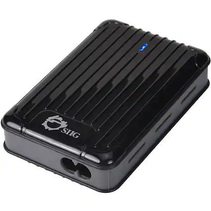 Front. SIIG Inc - SIIG Ultra-Compact Universal Laptop Power Adapter - 45W - 45 W - 120 V AC, 230 V AC Input - 5 V DC, 9.5 V DC, 12 V DC - Black.