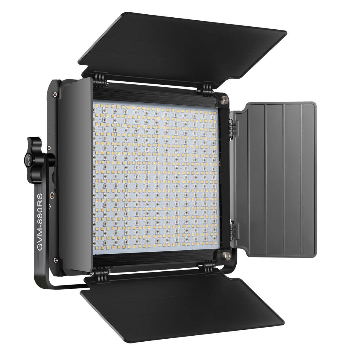 Alt View 3. GVM - GVM 680RS 50W Bi-Color RGB Studio Soft LED Panel 2-Light Kit.