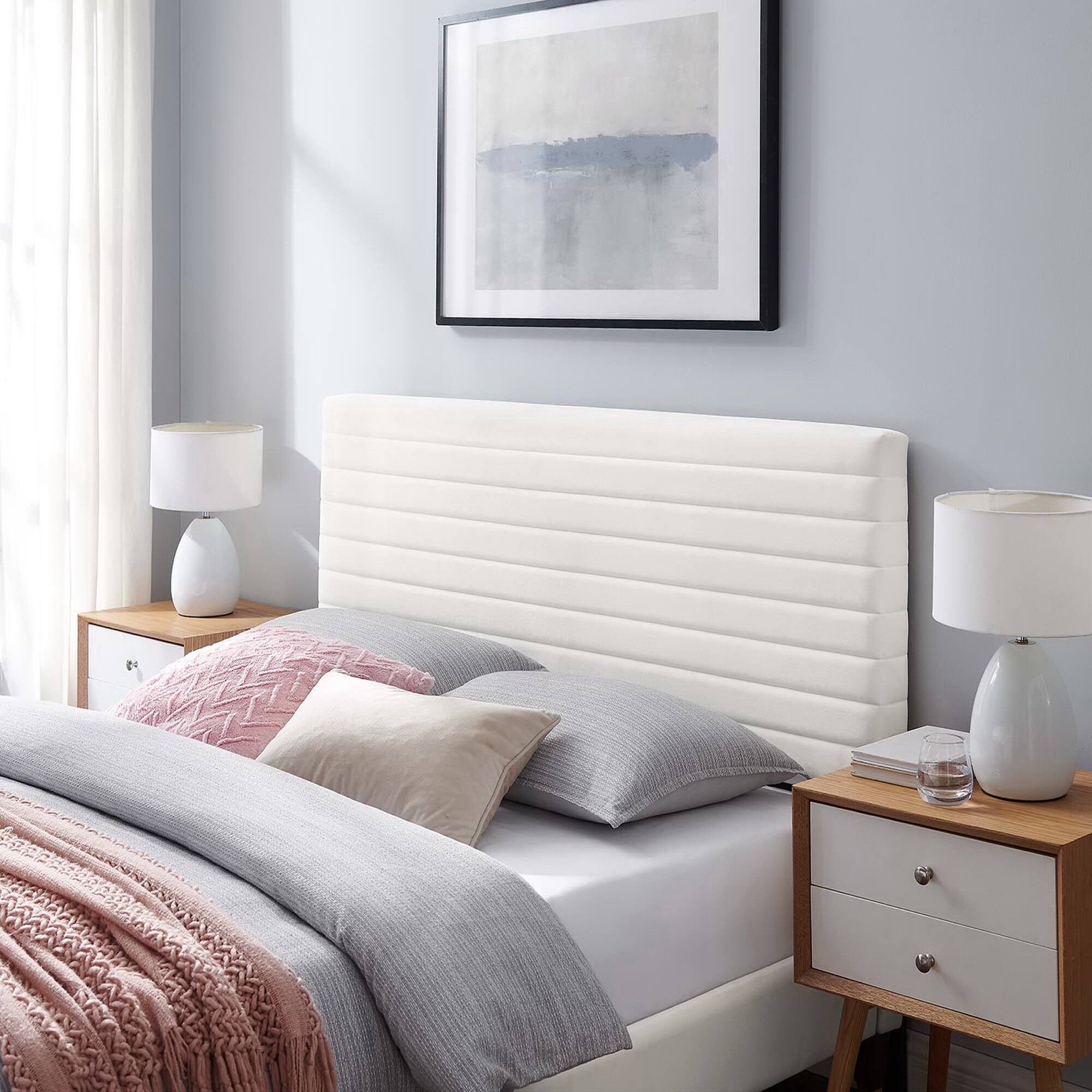 Alt View 2. Modway - Tranquil Channel Tufted King/California King Headboard  by Modway - White.