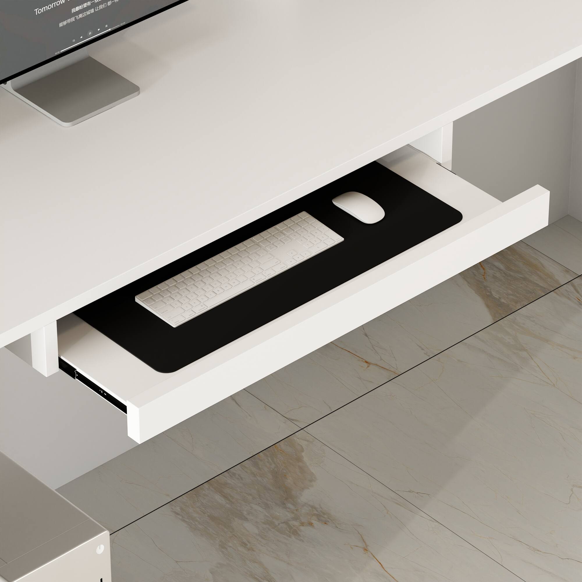 Alt View 6. Famapy - Famapy Multifunctional Reception Desk: Integrated Storage, Compact Design & Tidy Organization - White.