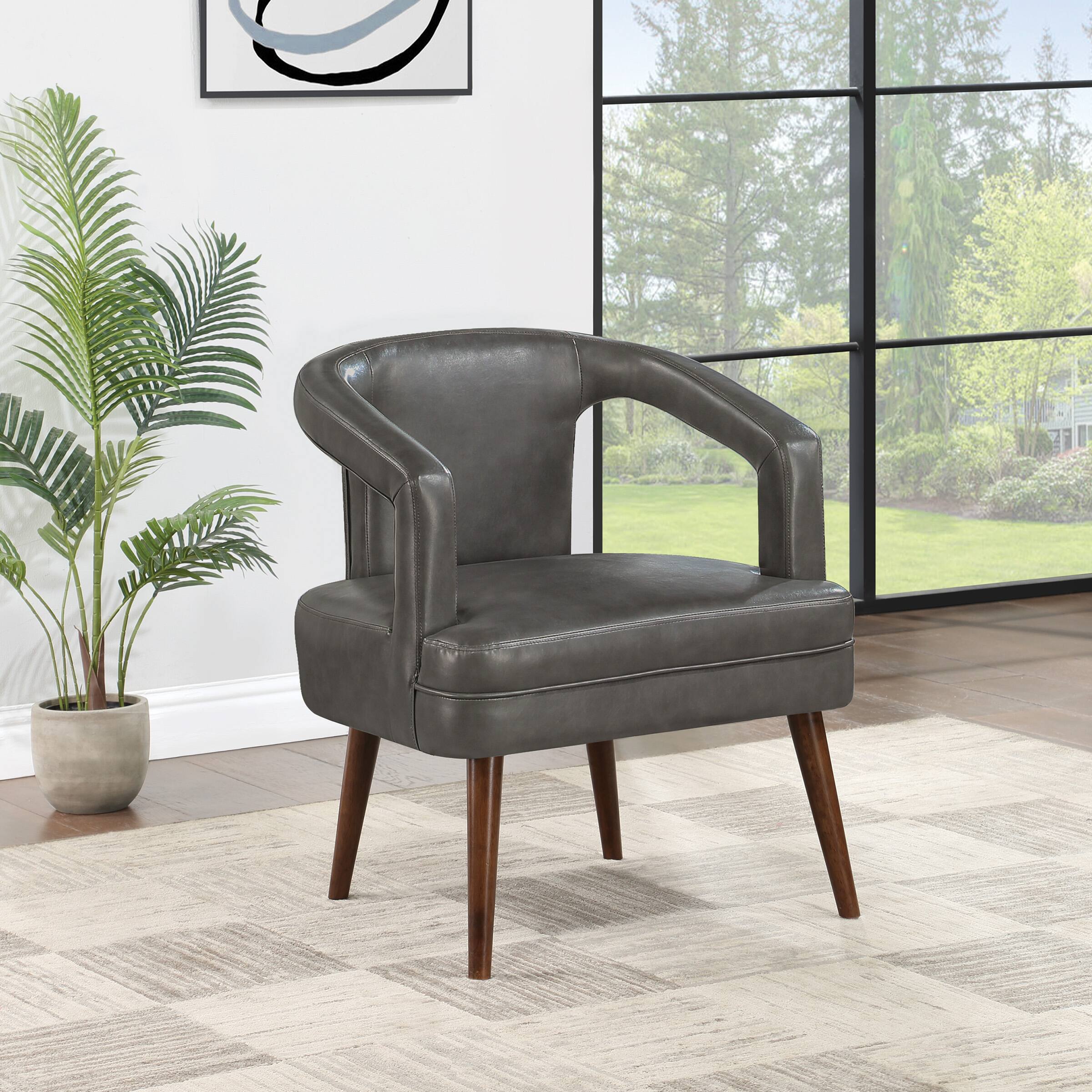 Alt View 14. OSP Home Furnishings - Mason Accent Reception Chair - Pewter.
