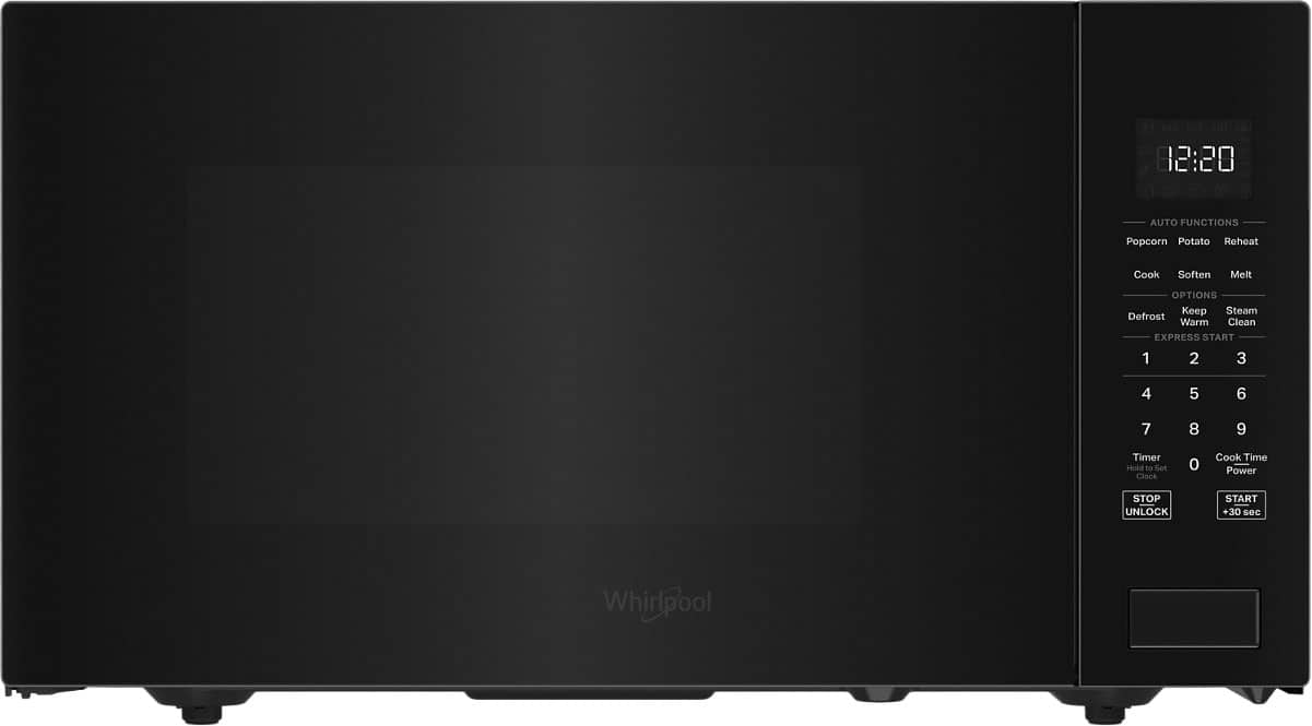 Whirlpool - 1.6 Cu. Ft. Countertop Microwave with Sensor Cooking - Black - Front_Zoom