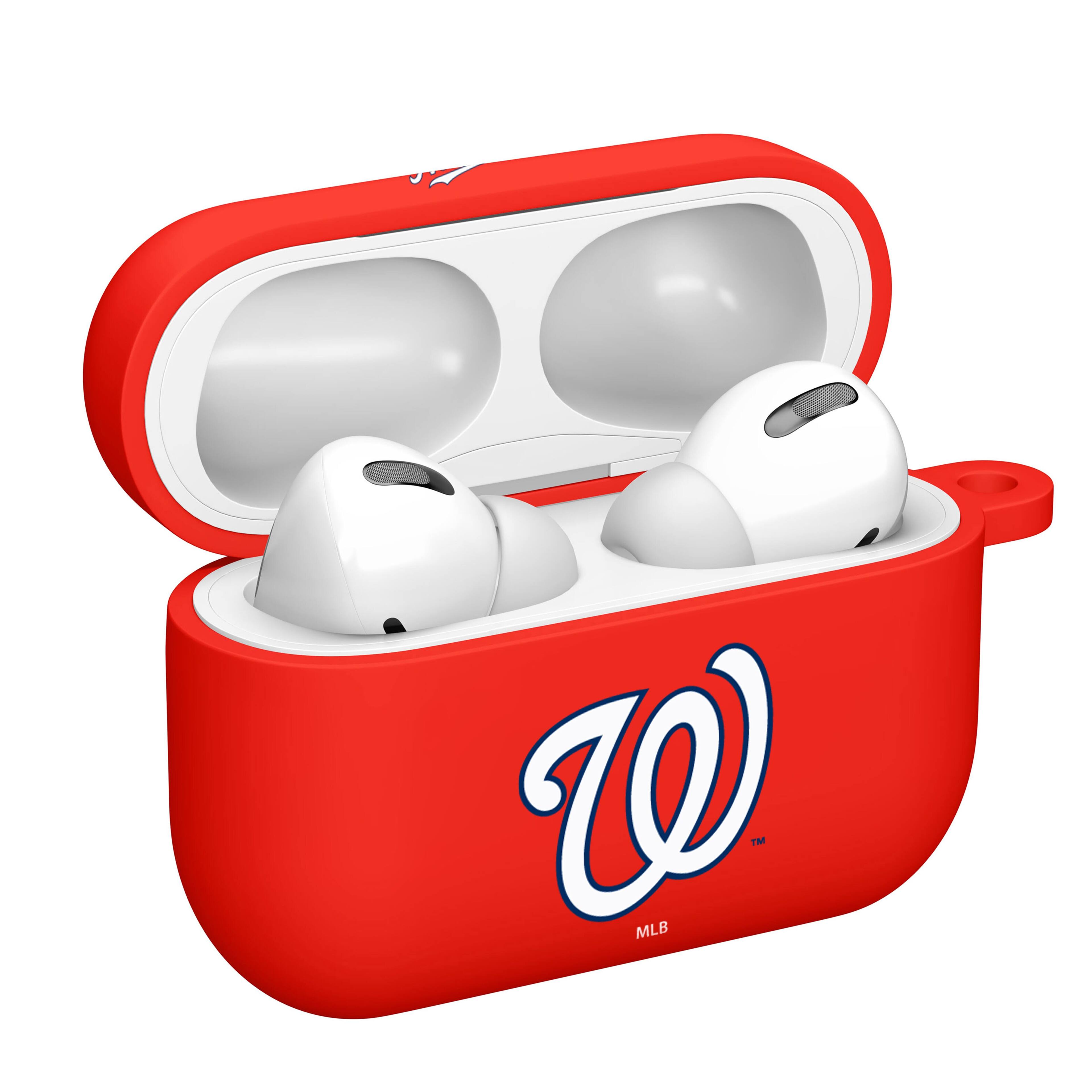 Alt View 1. Artinian - Washington Nationals AirPods Pro Silicone Case Cover - Red.