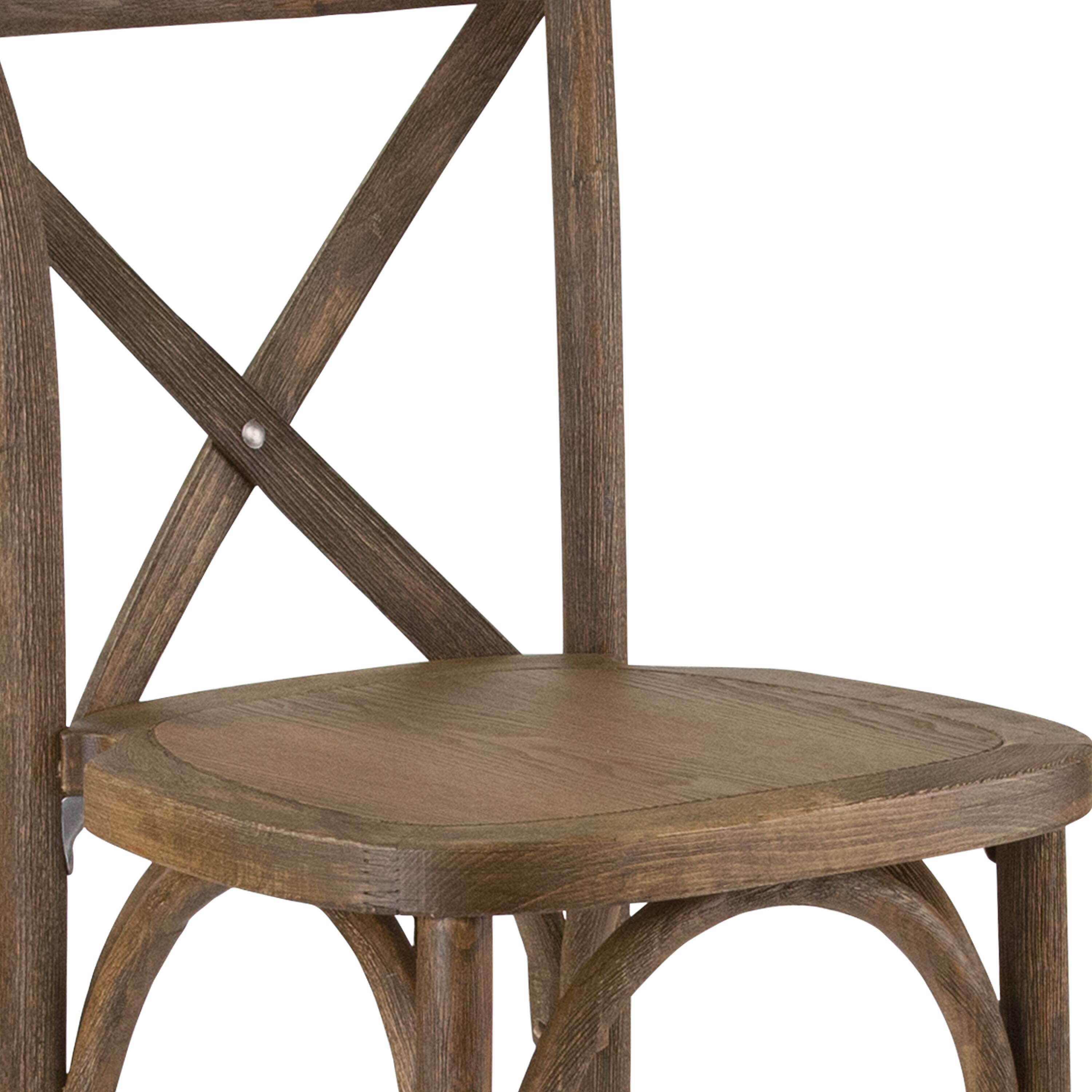 Alt View 20. Alamont Home - HERCULES Series Wood Cross Back Barstool - Dark Antique.