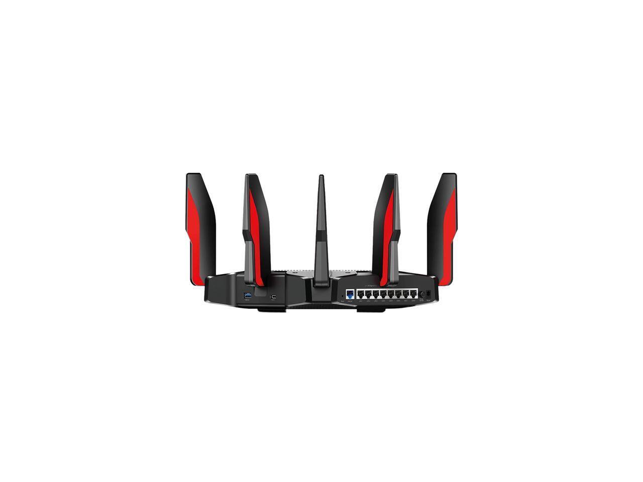 Alt View 2. TP-Link - TP-Link Archer AX11000 - Wireless router - 8-port switch - GigE, 2.5 GigE, 802.11ax - 802.11a/b/g/n/ac/ax - Dual Band.