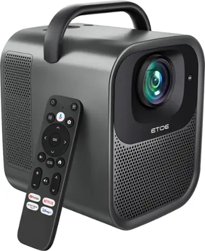 ETOE Seal Pro 1080P Google TV Projector w/ Netflix Certified, 1000 ETOE Seal Pro 1080P Google TV Projector w/ Netflix Certified, 1000