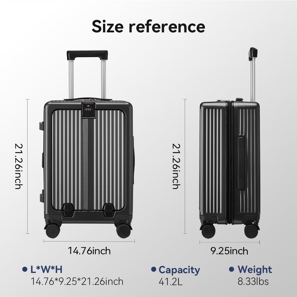 Size reference: 21.26inch (H) x 14.76inch (W) x 9.25inch (D)  
Capacity: 14.76 x 9.25 x 21.26inch (L*W*H)  
Weight: 8.33lbs