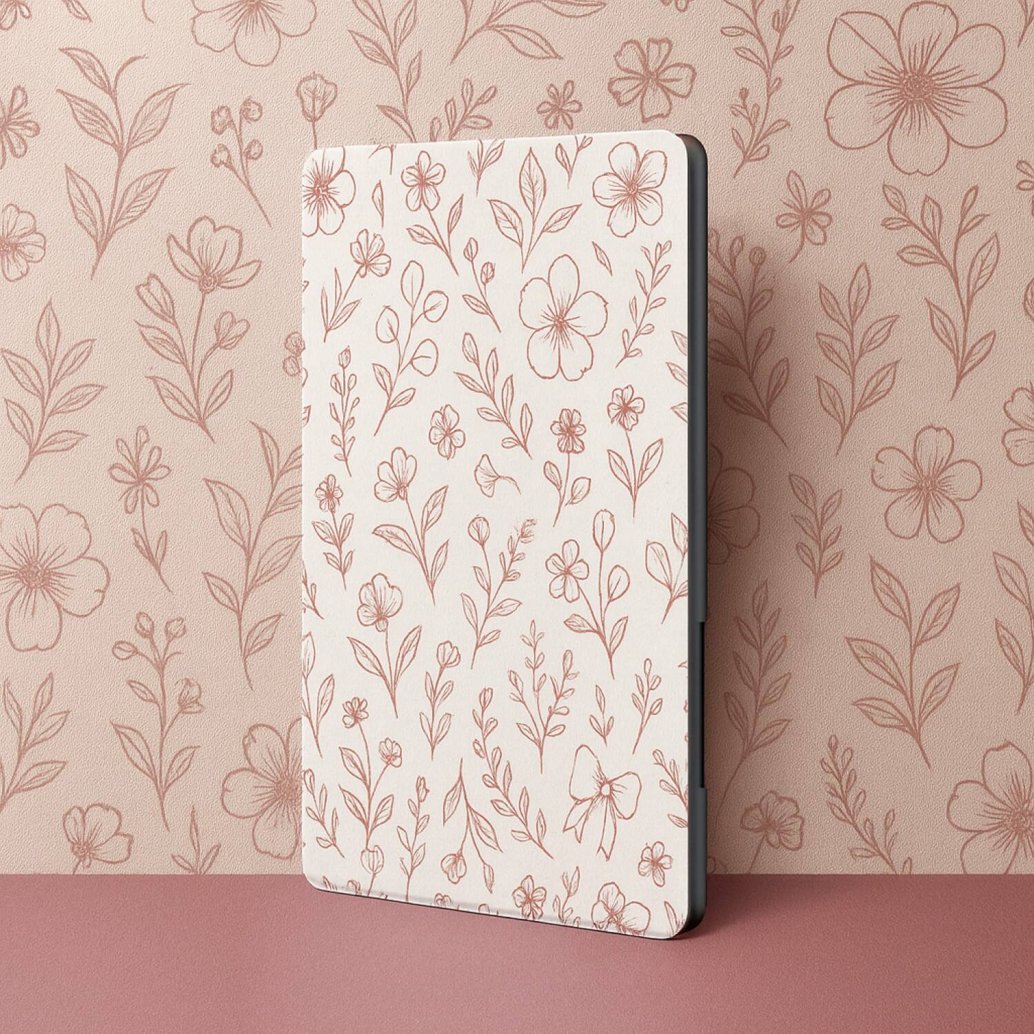 Angle. SaharaCase - reMarkable Paper Pro Move 7.3" Case | Slim Folio | Auto Wake/Sleep | Venture Series - Floral White.