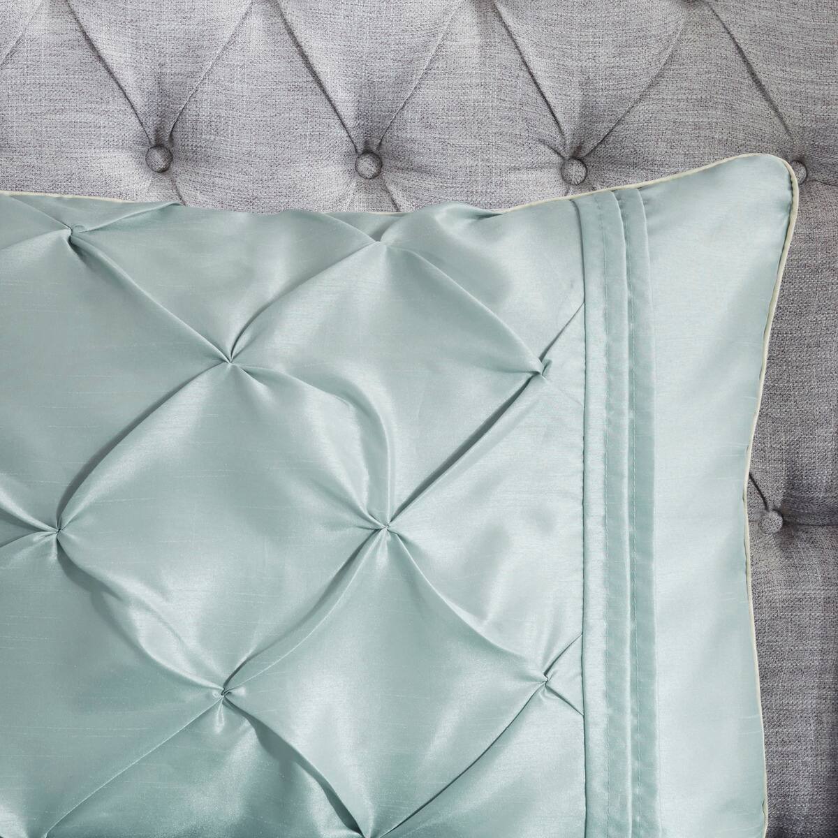 Angle. Aukfa - 7 Piece Tufted Comforter Set King - Seafoam.