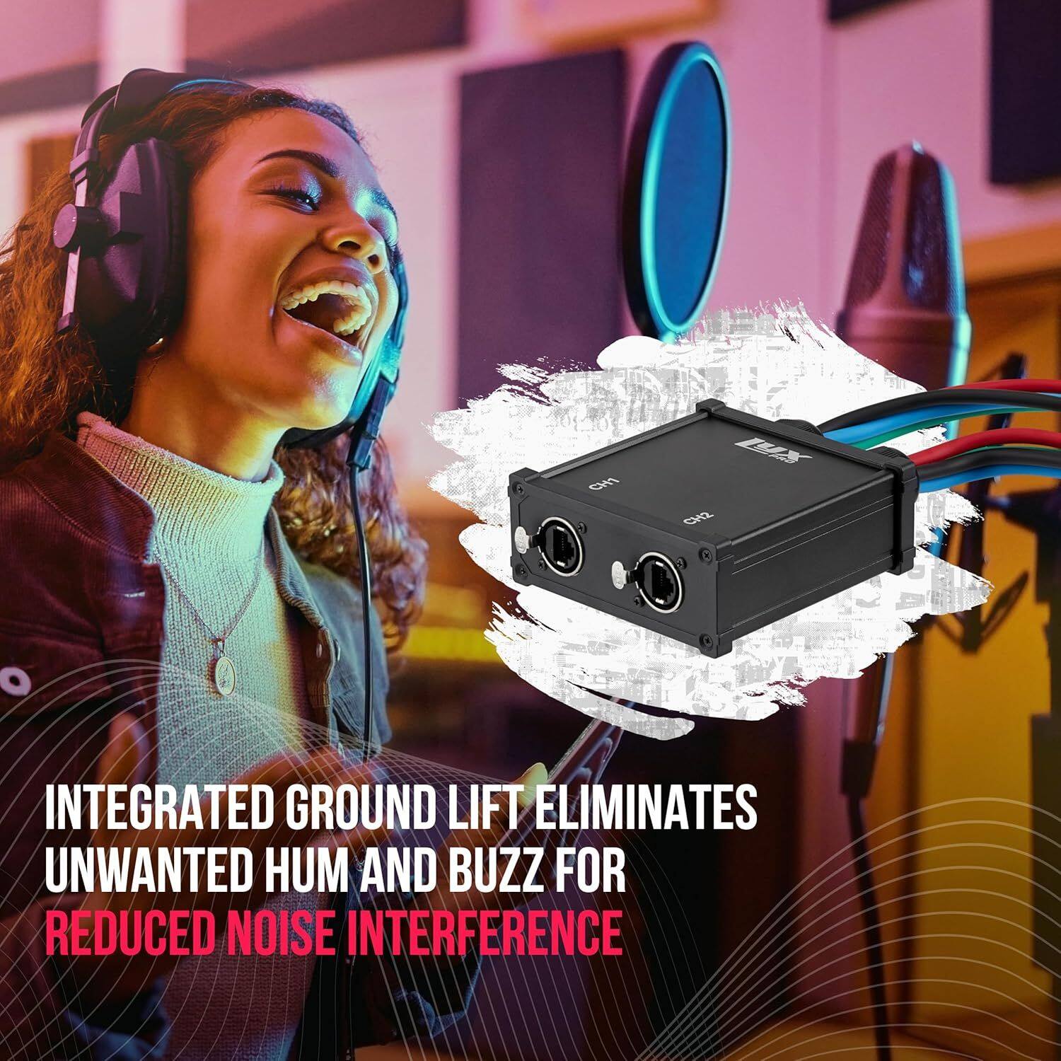 INTEGRATED GROUND LIFT ELIMINATES UNWANTED HUM AND BUZZ FOR REDUCED NOISE INTERFERENCE