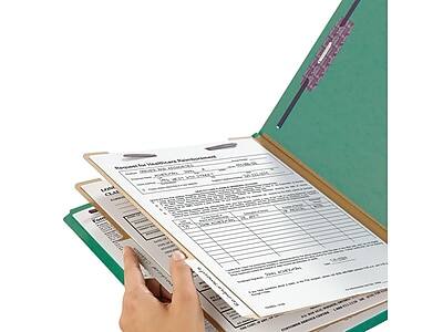 Alt View 4. Smead - SafeSHIELD 50% Recycled Heavy Duty Pressboard Classification Folder, 2-Dividers, 2" Expansion, Letter Size,10/Box - Green.