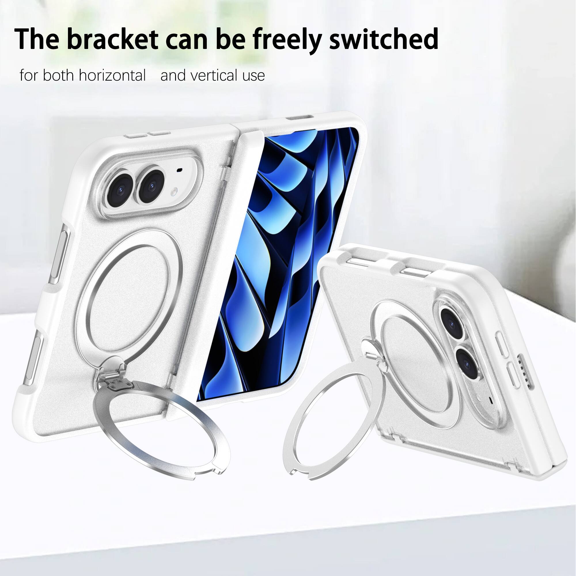 The bracket can be freely switched for both horizontal and vertical use