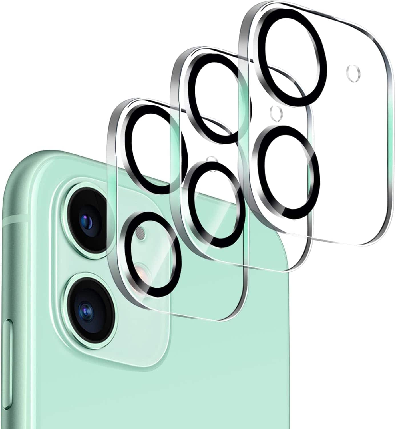 Oumilen - iPhone 12 Mini-5.4 Camera Mask, Lens Screen Protector, 10 Piece - Clear