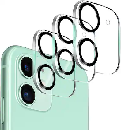 Front. Oumilen - iPhone 12 Mini-5.4 Camera Mask, Lens Screen Protector, 10 Piece - Clear.
