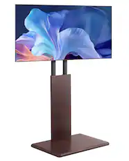 Front. VEVOR - Universal TV Stand, Table Top TV Stand for 32-70 inch Screens, Swivel and Height Adjustable TV Mount Stand - Black.
