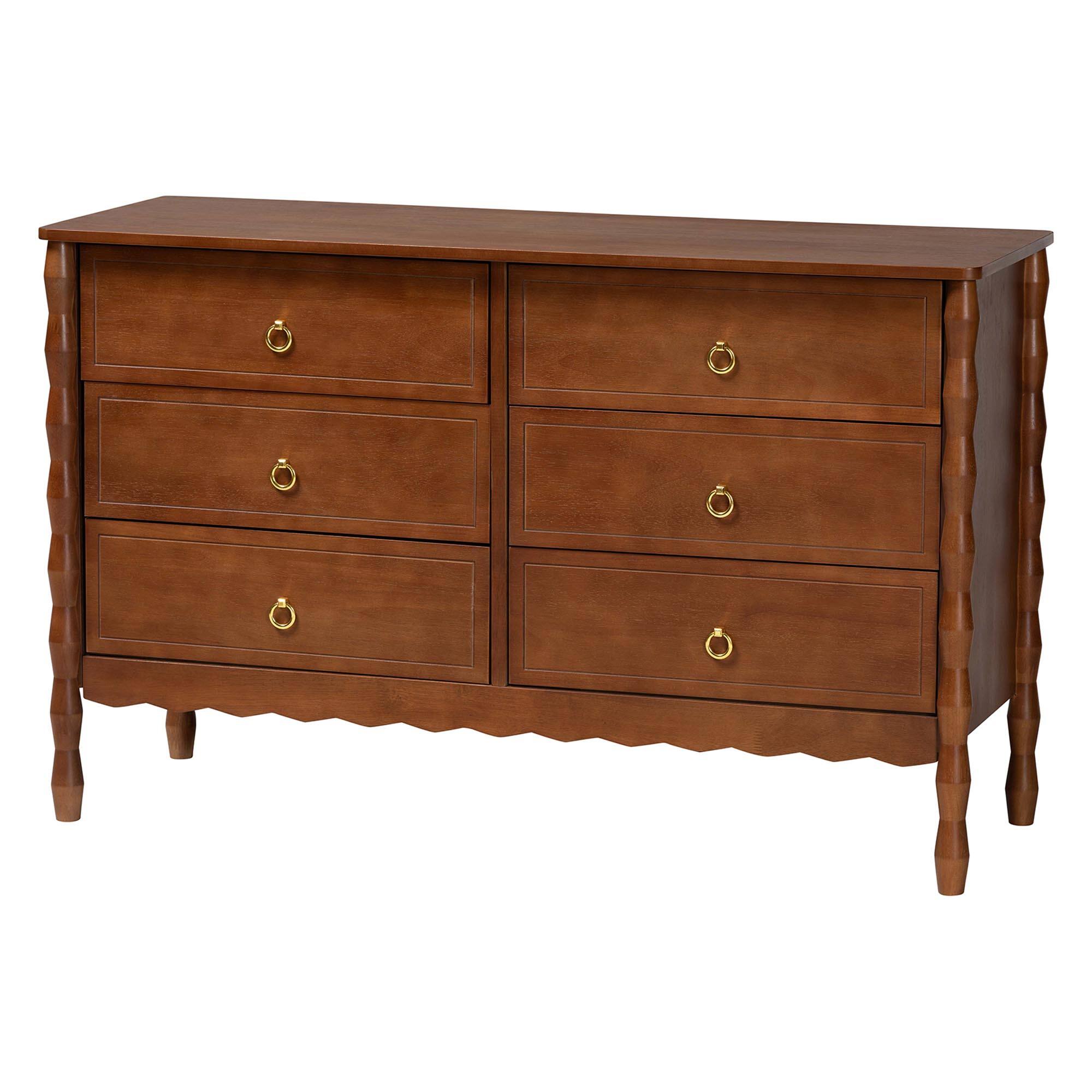 Alt View 1. Baxton Studio - Seamus 4-Piece Bedroom Set with 2 Nightstands, Queen - Walnut Brown.