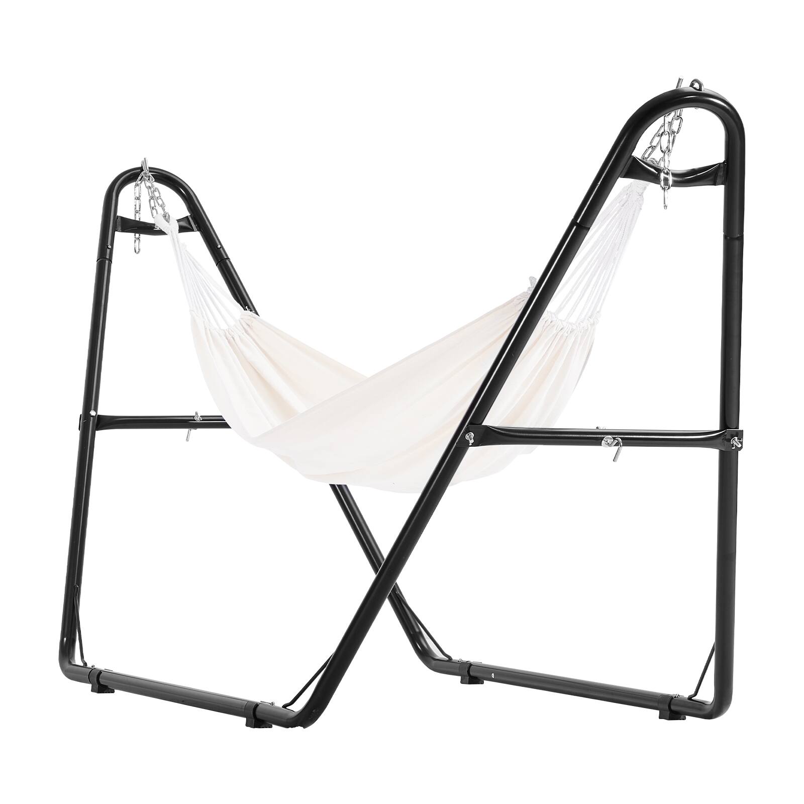 Alt View 5. VEVOR - Universal 2 Person Hammock Stand, Adjustable Heavy Duty 550 lbs Capacity Hammock Stand Fits 8-13 ft Hammocks - Brown.