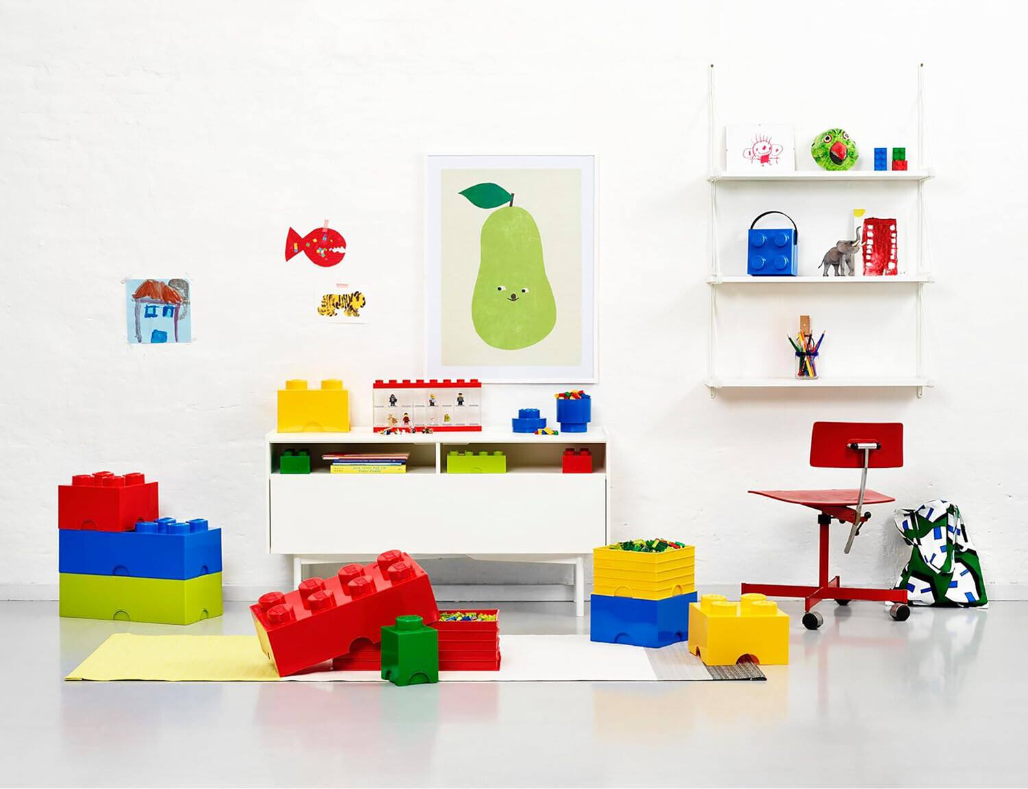 Alt View 1. Room Copenhagen - LEGO Storage Brick with 8 Knobs, Light Blue   - COLLECTIBLES - Multicolor.