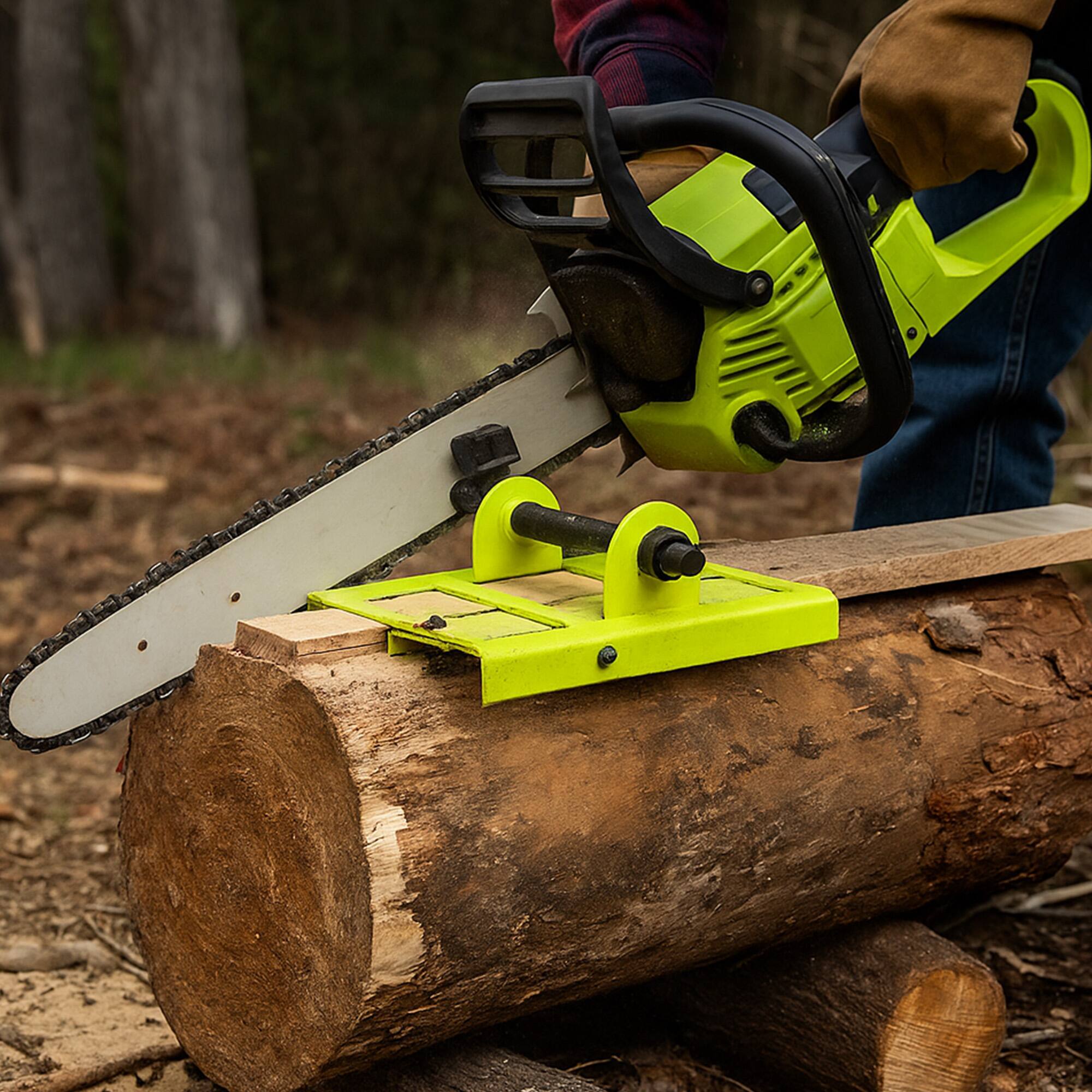 Alt View 3. Timber Tuff - Timber Tuff TMW-56 Steel Lumber Cutting Guide Portable Sawmill Tool for Chainsaw - Green.