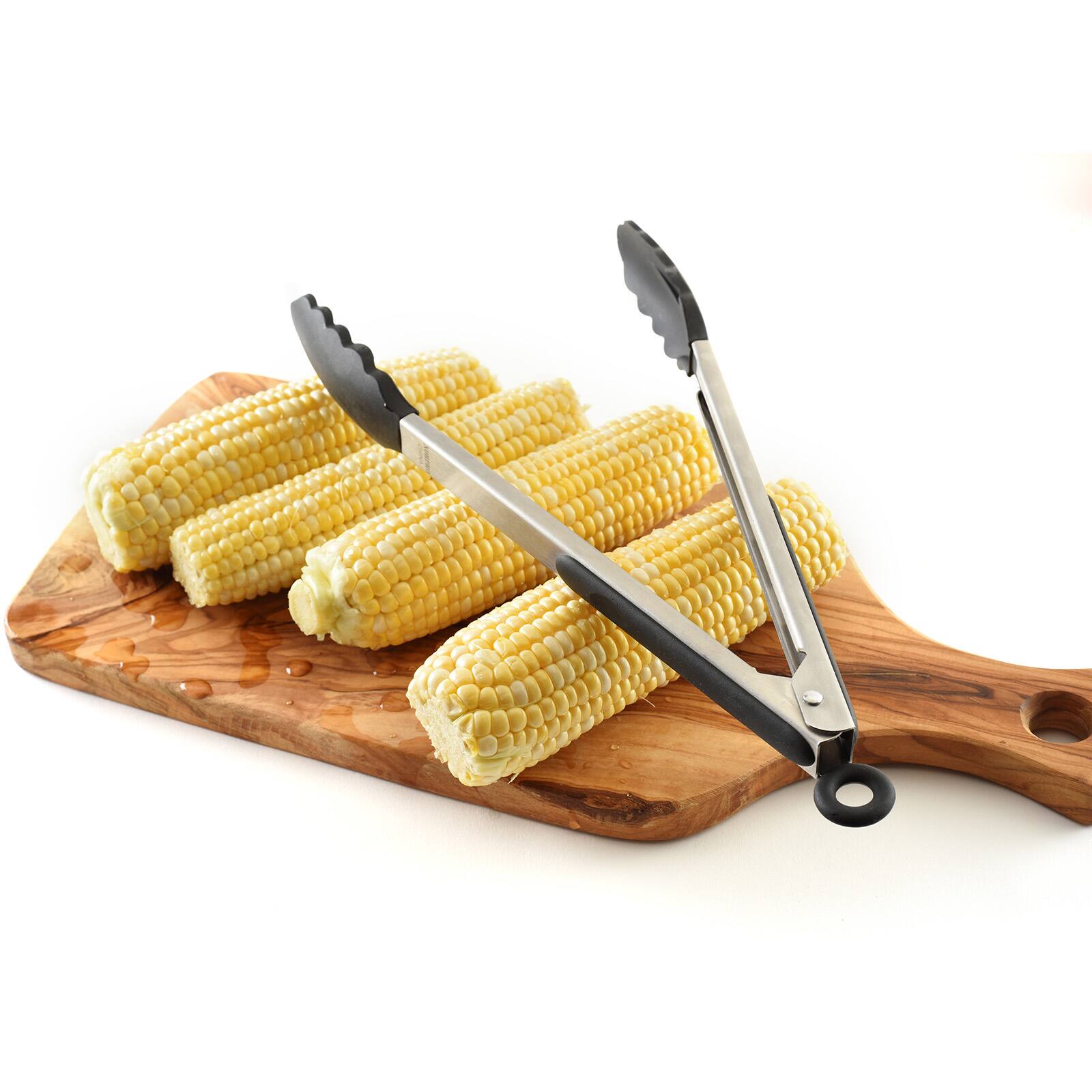 Alt View 4. Norpro - Grip EZ Stainless Steel and Silicone Locking Tongs, 12-Inch - Black.