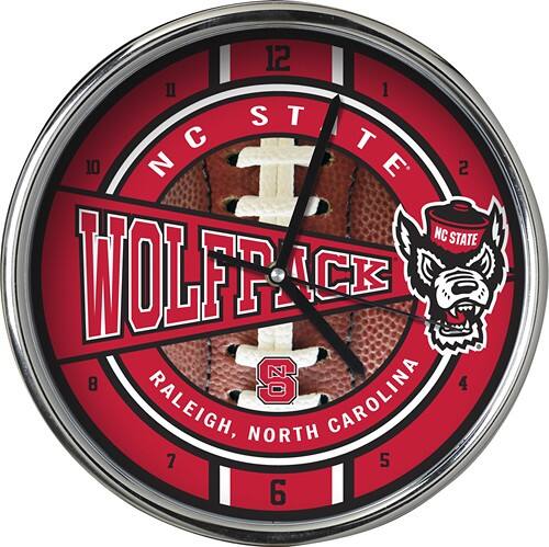 Front Standard. Memory Company - NC State Chrome Clock - Chrome.
