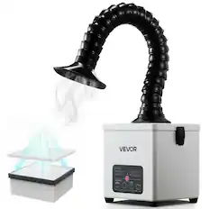 Front. VEVOR - Solder Fume Extractor, 3-Stage Filtration Soldering Smoke Absorber with 180 m³/h Strong Suction & 3-Level Airflow.