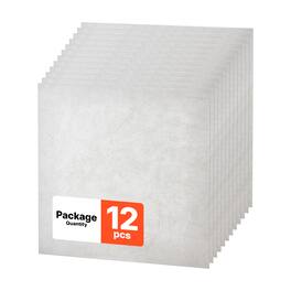 VEVOR - 24 x 24 in PVC Ceiling Tiles 12-Pack Drop Ceiling Panels Marble, PVC Foam Board, Grid Fit, Water-Resistant - White
