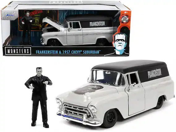 MONSTERS
Jada
FRANKENSTEIN & 1957 CHEVY SUBURBAN
UNIVERSAL MONSTERS
FRANKENSTEIN
8+
DIE-CAST FIGURE