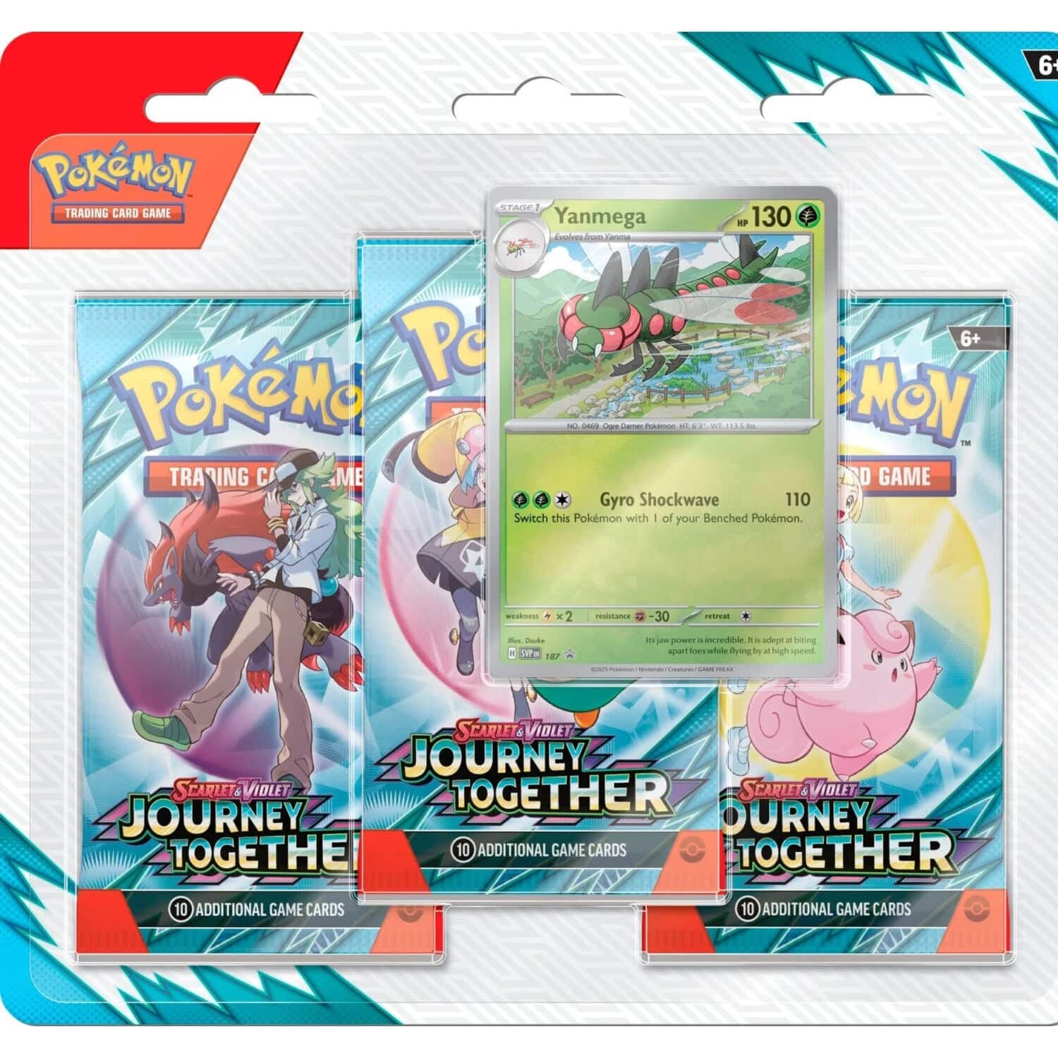 Pokémon - Pokemon TCG: Scarlet & Violet - Journey Together Yanmega - 3 Booster Pack Blister