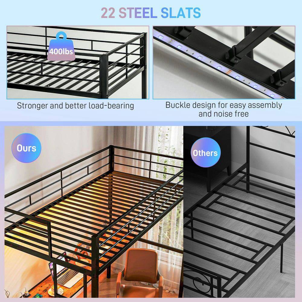 22 STEEL SLATS

- Stronger and better load-bearing
  - 400lbs

- Buckle design for easy assembly and noise free

Ours

Others