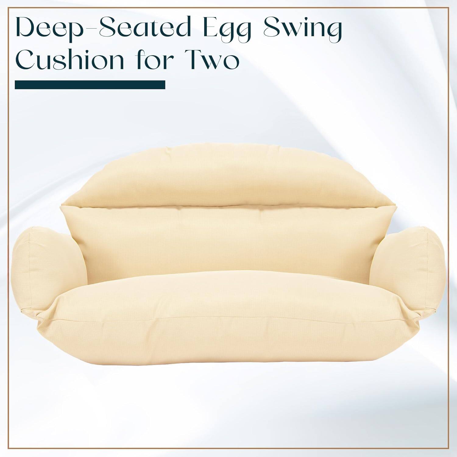 Deep-Seated Egg Swing Cushion for Two