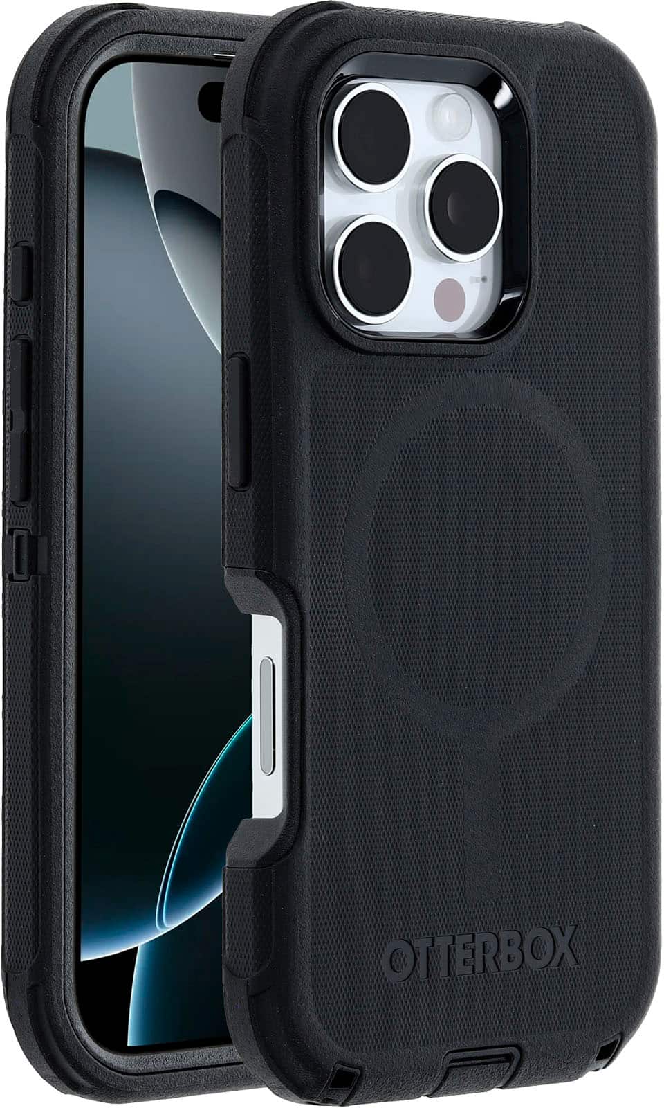 Alt View 1. OtterBox - Defender Series Pro Hard Shell for MagSafe for Apple iPhone 16 Pro - Black.