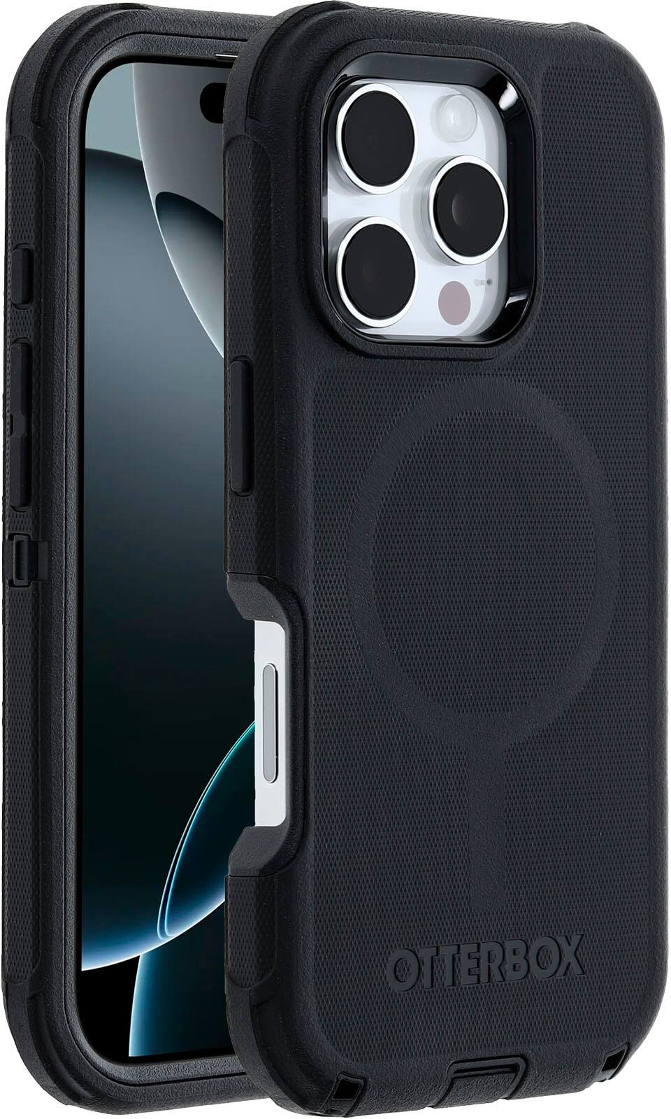 Alt View 1. OtterBox - Defender Series Pro Hard Shell for MagSafe for Apple iPhone 16 Pro - Black.