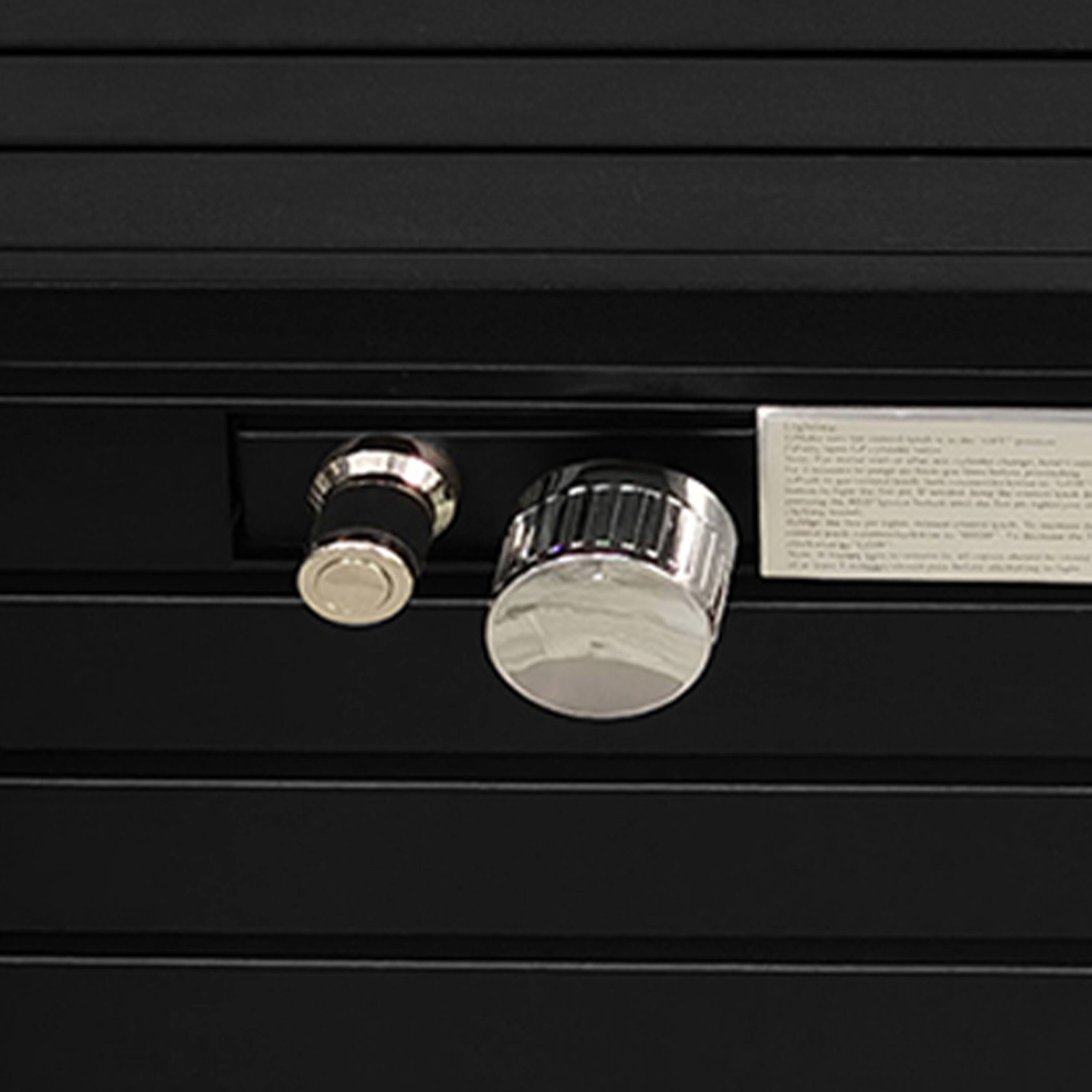 Alt View 4. Mondawe - 50,000 BTU Outdoor Gas Fire Pit Table - Black.