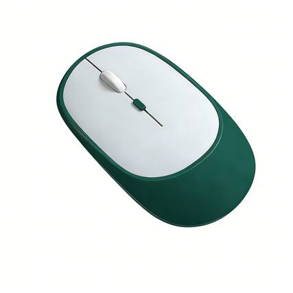 Front. SKRAN - Minimalist Wireless Mouse - Ergonomic, Quiet, Easy-to-Use for Office/Study, Ideal for Students & Professionals - Green.
