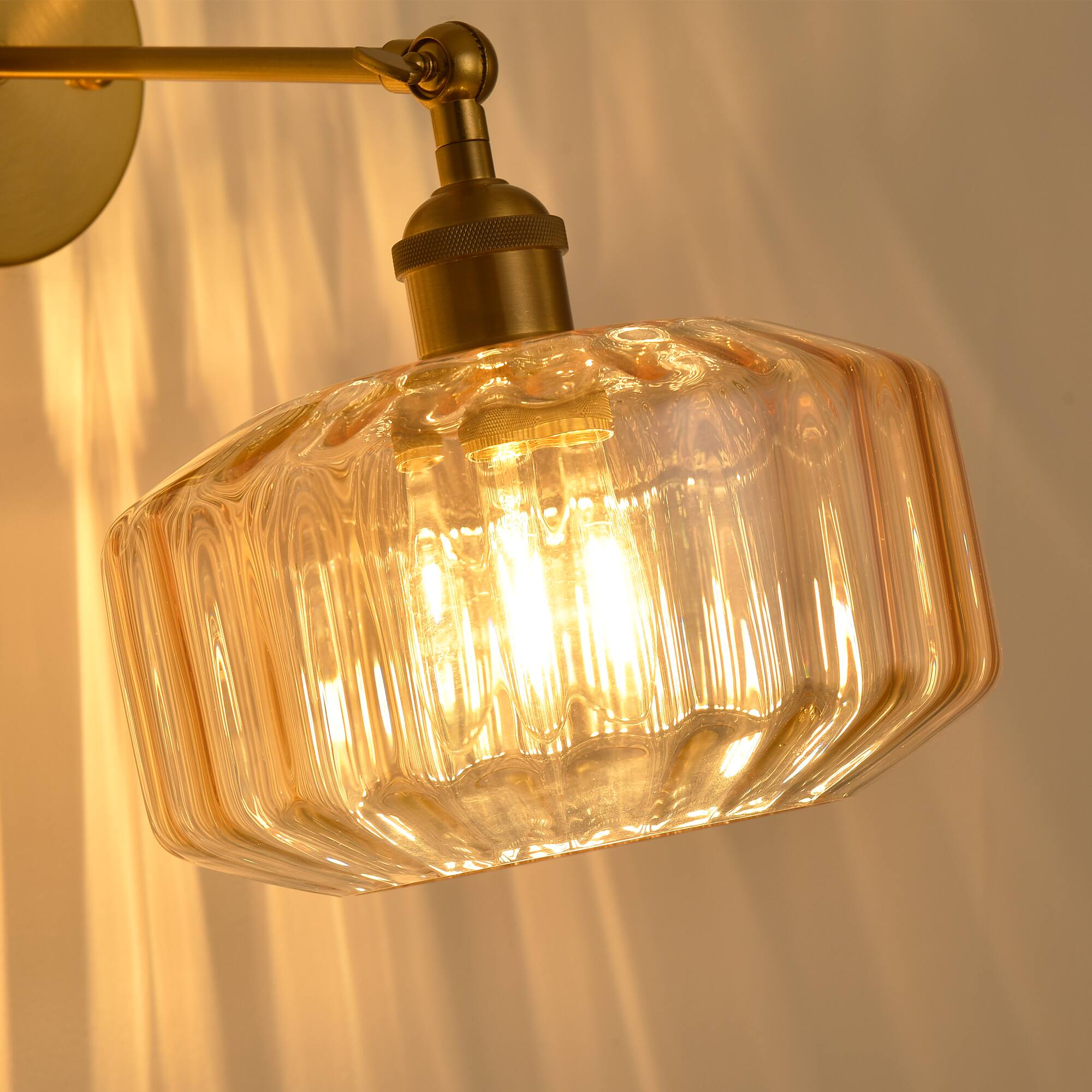 Alt View 5. Parrot Uncle - 12 Inch Modern Glass 1 Light Adjustable Wall Sconce for Bedroom and Hallway - Copper.