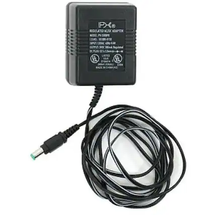 Front. Unitech - Unitech AC Adapter - 110 V AC Input - 5 V DC Output - black.