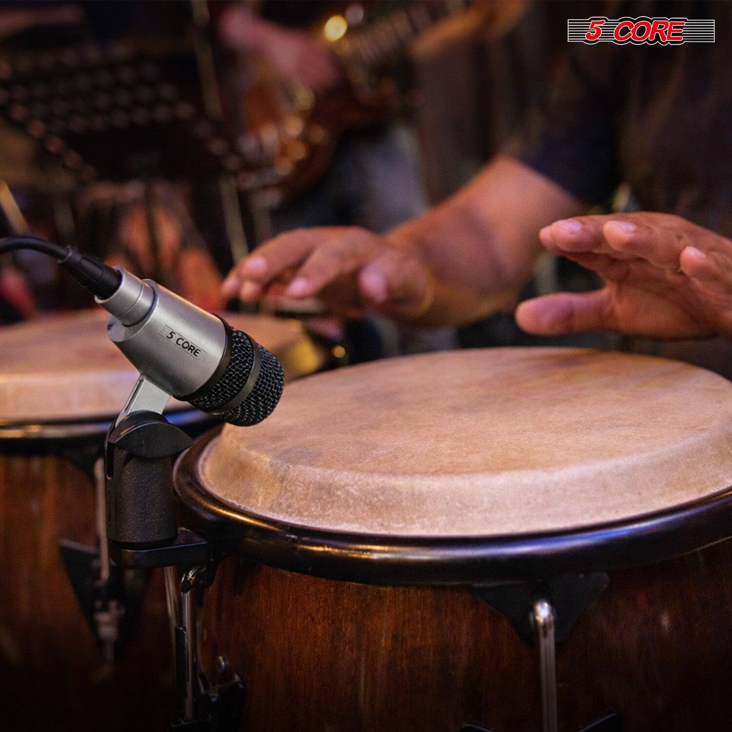 5 CORE Conga Mic Snare Tom Set Professional XLR Cardioid Condenser ...