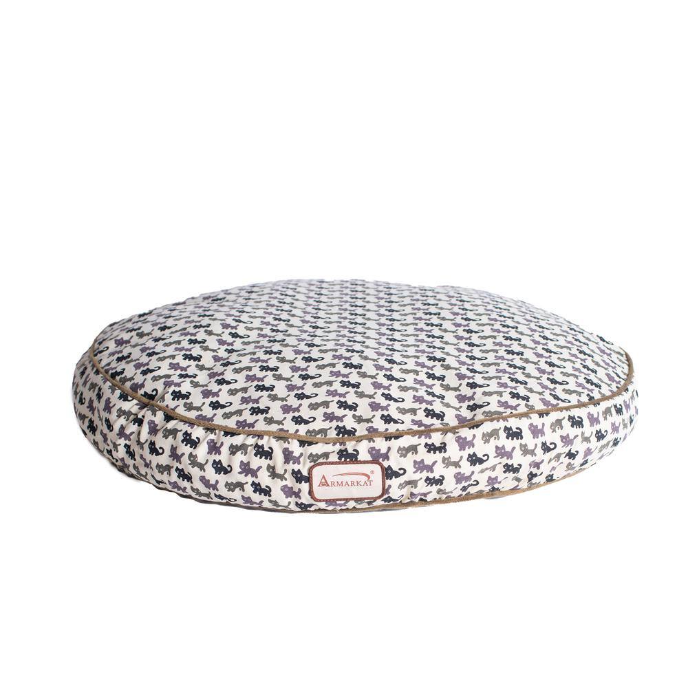 Alt View 6. Armarkat - Small Pet Bed Pad In Small Pet Print - White.